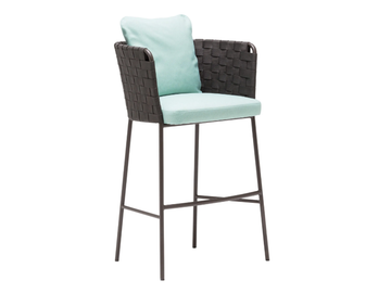 MARINA BQ0289 - High aluminium stool with armrests by Andreu World - view 2